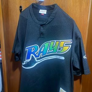 Wade Boggs Tampa Bay Rays Mitchell & Ness Jersey. Large